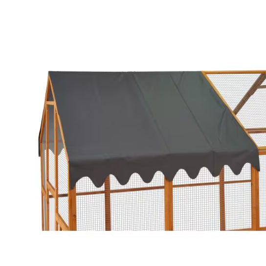 Walk-in Outdoor Catio & Chicken Run | Large Metal & Wood Pet Enclosure