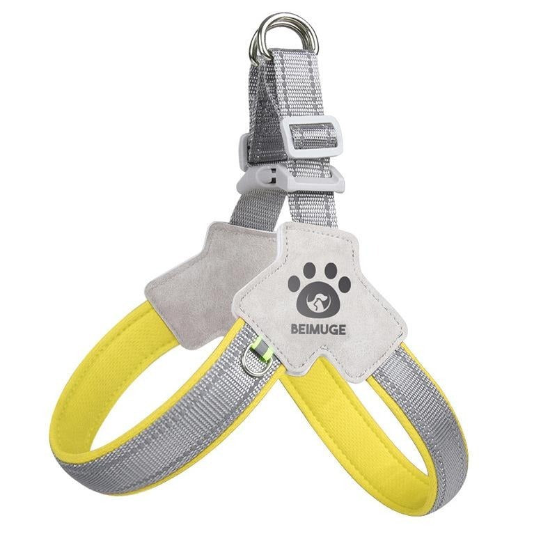 No-Pull Reflective Dog Harness with Leather Leash | Adjustable Vest Set