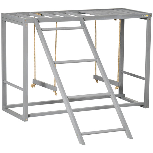 PawHut Wooden Chicken Playground | Activity Center with Swings & Perches