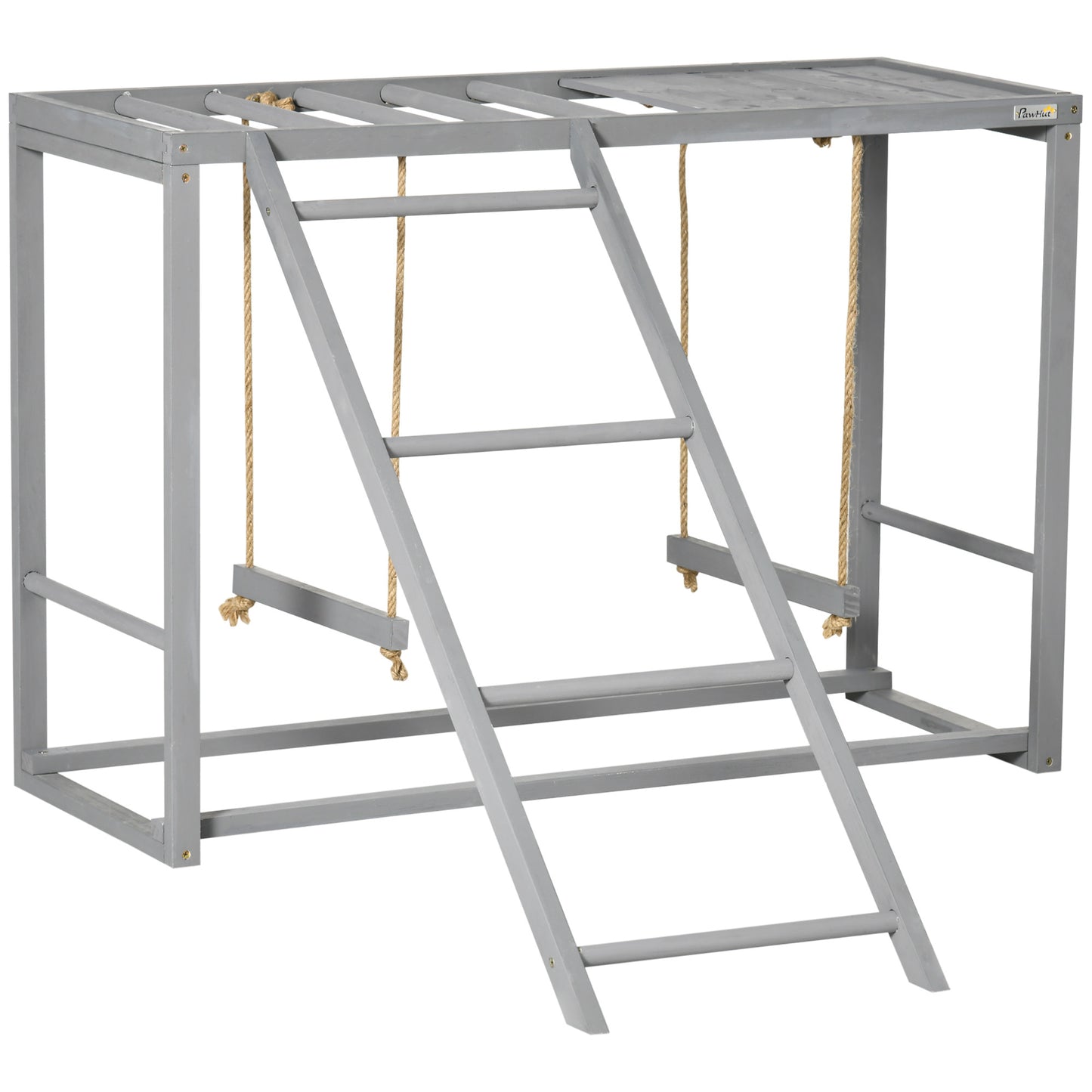 PawHut Wooden Chicken Playground | Activity Center with Swings & Perches