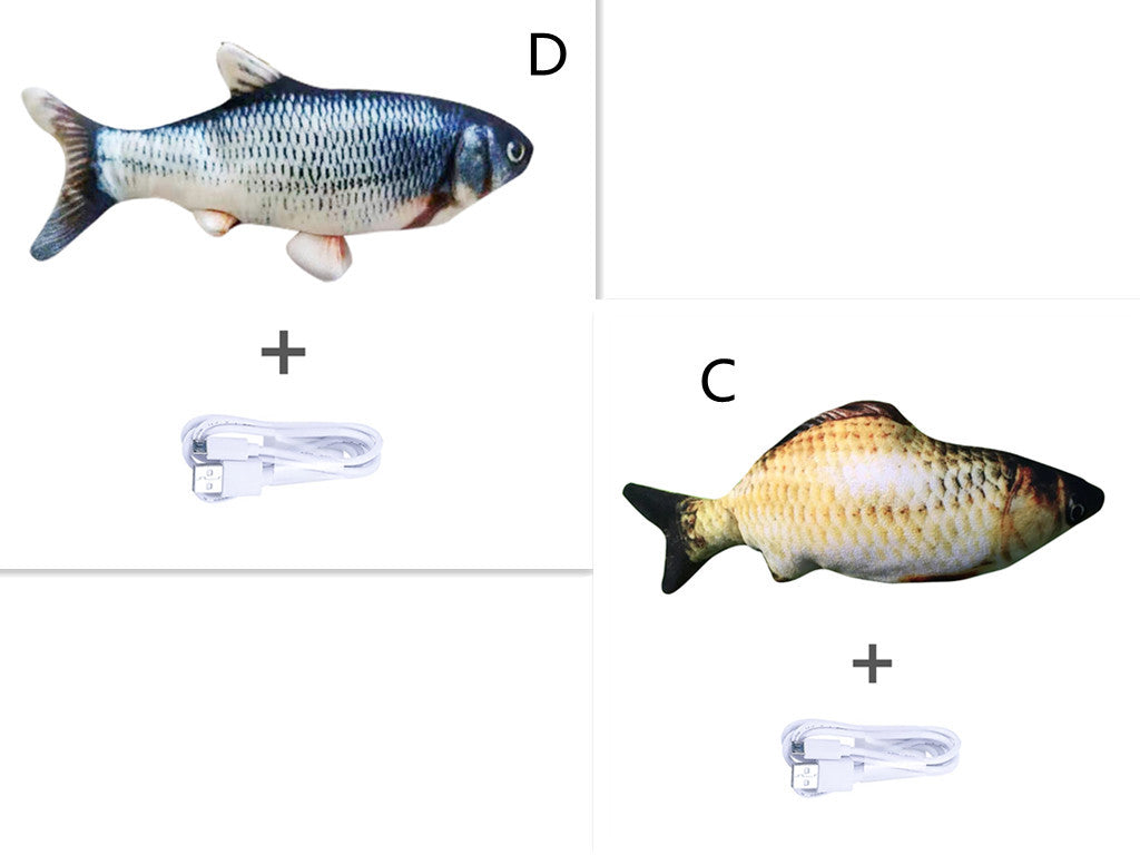 Electric Flopping Fish Toy for Cats – No Catnip, USB Rechargeable, Interactive Realistic Fish Simulation