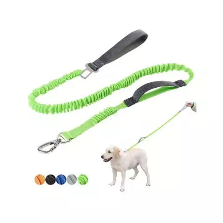 YT Shock-Absorbing Bungee Dog Leash | Dual Padded Handles (4-6 ft)