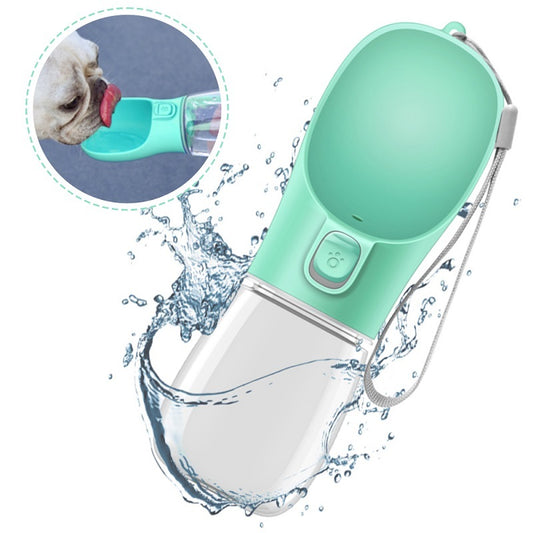 Leak-Proof Portable Pet Water Bottle | One-Hand Operation for Travel & Walks