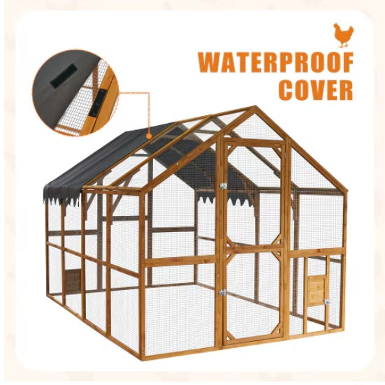 Walk-in Outdoor Catio & Chicken Run | Large Metal & Wood Pet Enclosure