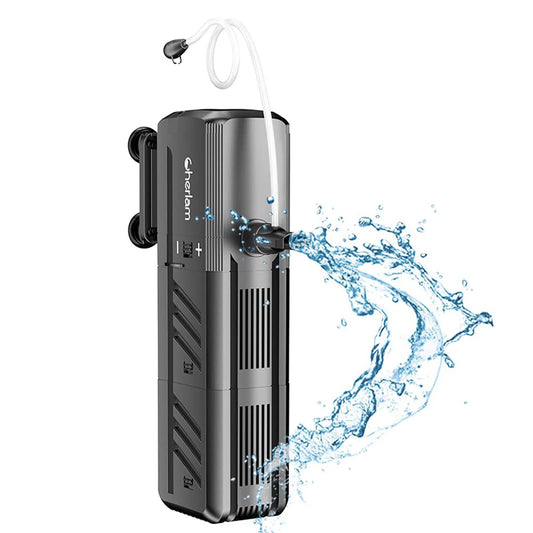 4-in-1 Submersible Aquarium Filter | 400 GPH Internal Powerhead (15W)