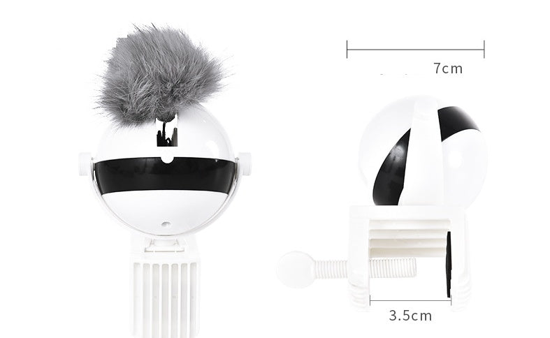 Electronic Motion Cat Toy – Interactive Rolling Ball with Real Fur Teaser