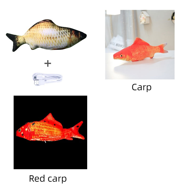 Electric Flopping Fish Toy for Cats – No Catnip, USB Rechargeable, Interactive Realistic Fish Simulation