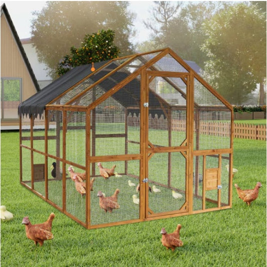 Walk-in Outdoor Catio & Chicken Run | Large Metal & Wood Pet Enclosure