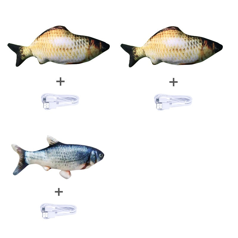 Electric Flopping Fish Toy for Cats – No Catnip, USB Rechargeable, Interactive Realistic Fish Simulation