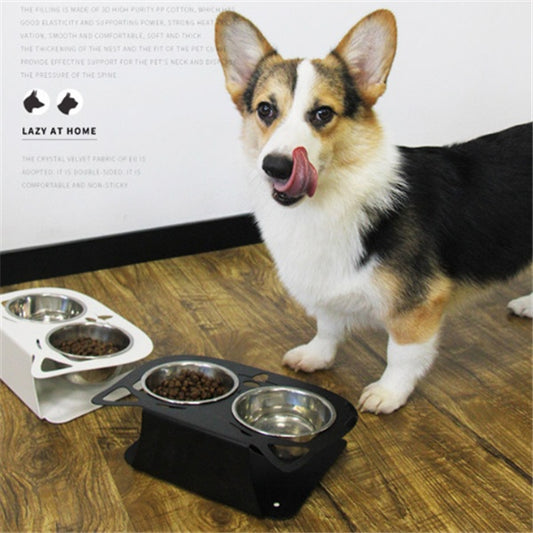 Stable Anti-Tip Stainless Steel Pet Bowl for Dogs & Cats