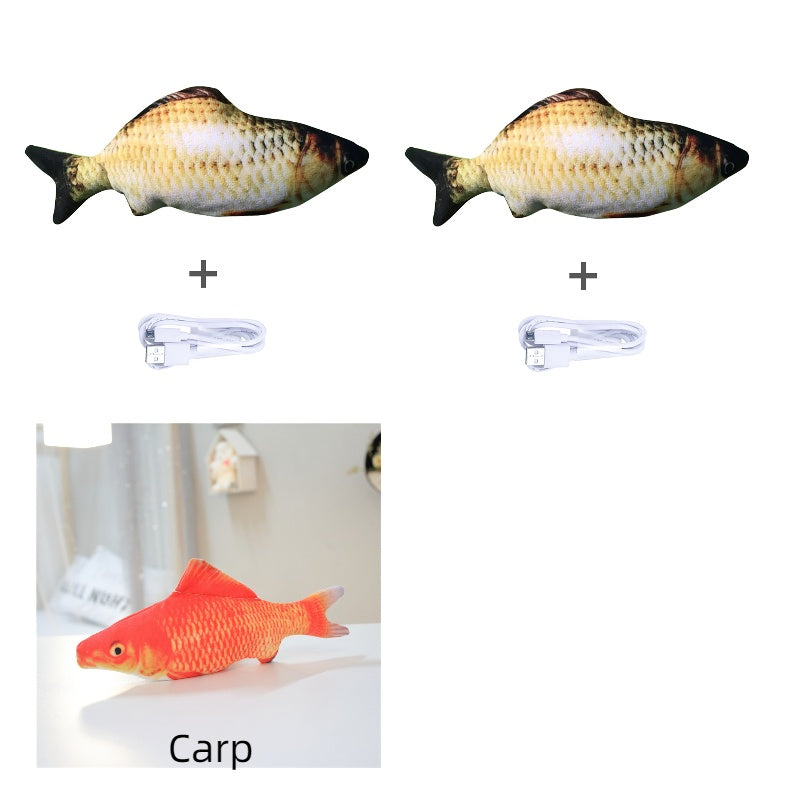 Electric Flopping Fish Toy for Cats – No Catnip, USB Rechargeable, Interactive Realistic Fish Simulation