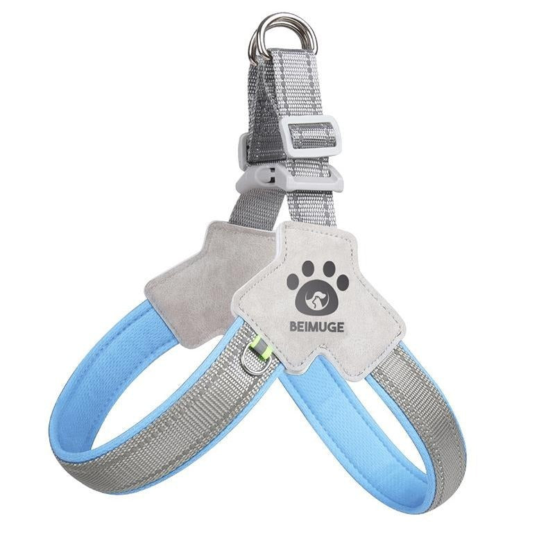 No-Pull Reflective Dog Harness with Leather Leash | Adjustable Vest Set