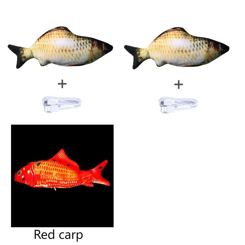 Electric Flopping Fish Toy for Cats – No Catnip, USB Rechargeable, Interactive Realistic Fish Simulation