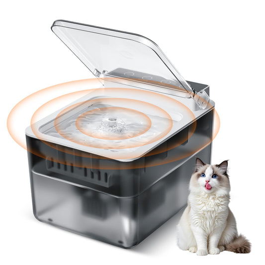 3L Wireless Smart Pet Fountain | Motion-Activated with Stainless Steel Tray
