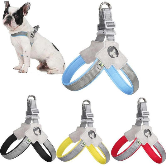 No-Pull Reflective Dog Harness with Leather Leash | Adjustable Vest Set