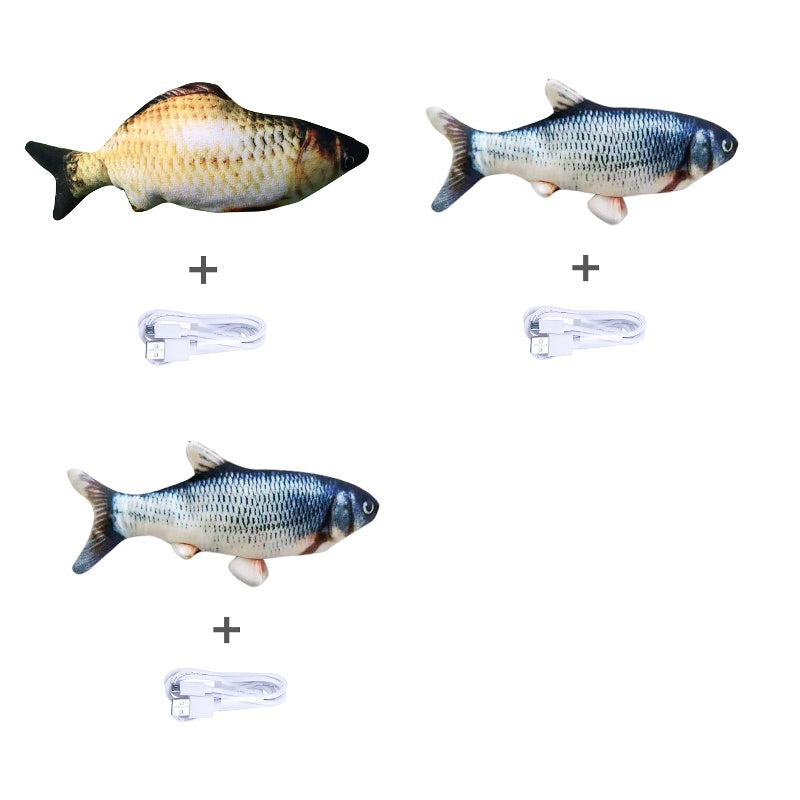 Electric Flopping Fish Toy for Cats – No Catnip, USB Rechargeable, Interactive Realistic Fish Simulation