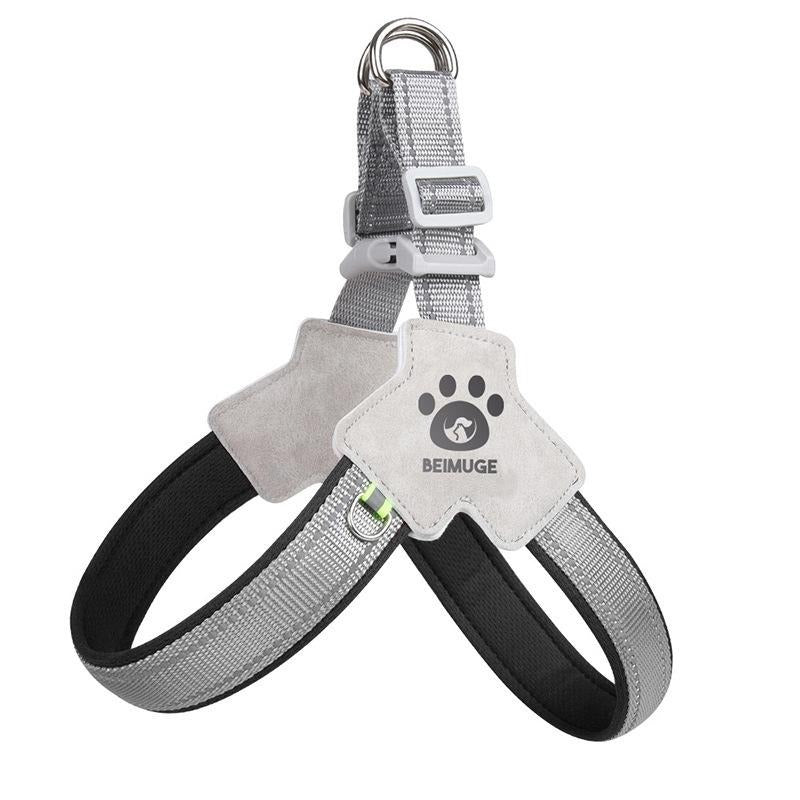 No-Pull Reflective Dog Harness with Leather Leash | Adjustable Vest Set