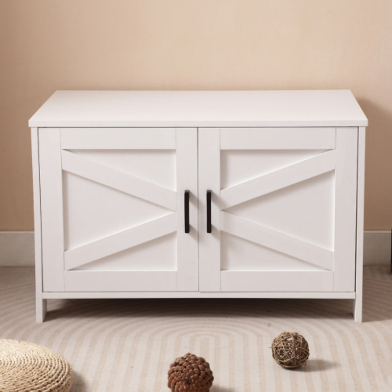 Modern Cat Litter Box Enclosure with Barn Door – Hidden Litter Box Furniture, Wooden Cat Washroom, End Table Style – Fits Most Litter Boxes, Greige