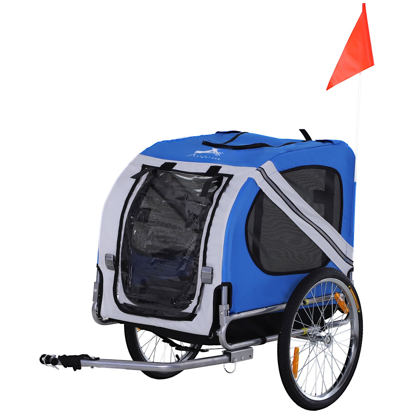 Aosom Foldable Dog Bike Trailer | Off-Road Pet & Cargo Carrier