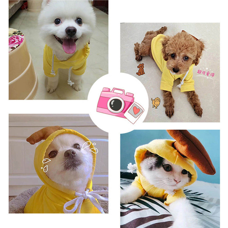 Cute Character Pet Hoodie | Warm Fleece Sweater for Small Dogs & Cats