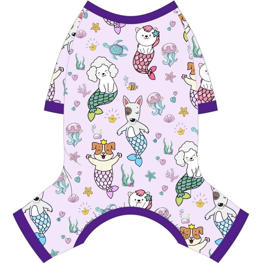 Mermaid Dog Pajamas | Lightweight & Stretchy PJs for Small Dogs
