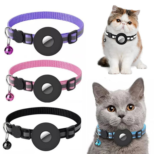 Reflective AirTag Dog & Cat Collar | with Waterproof Holder