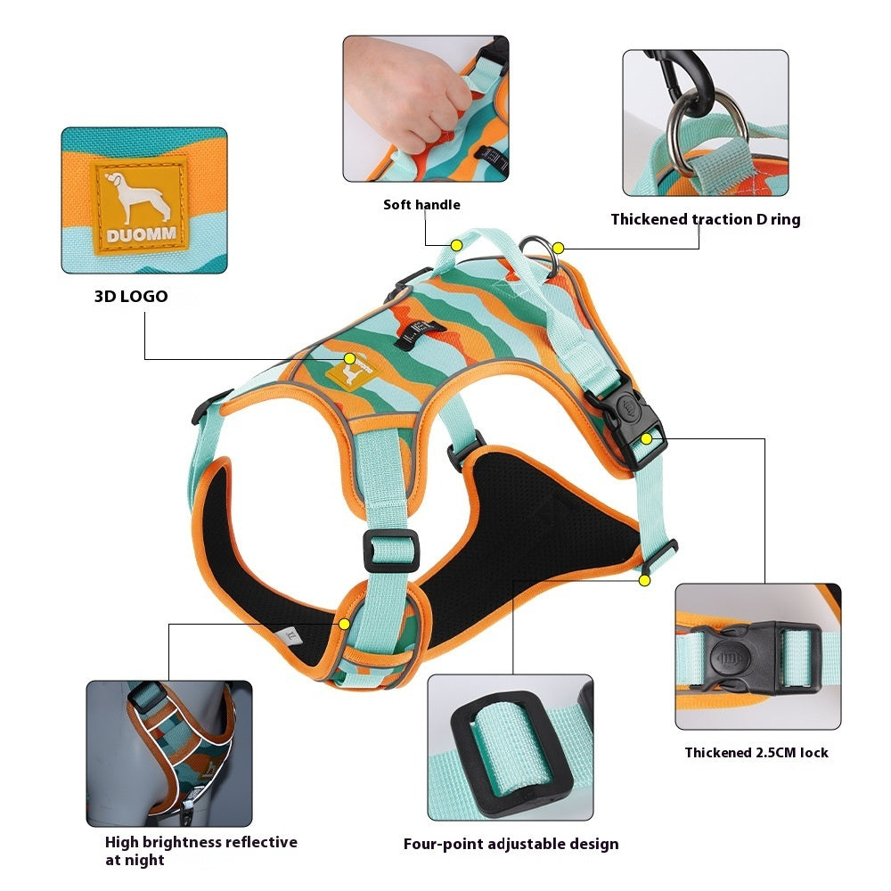 Tactical Control Dog Harness with Leash | Padded & Reflective Gear