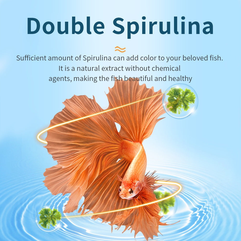 Premium Color-Enhancing Betta Food | High-Protein Floating Pellets (230g)