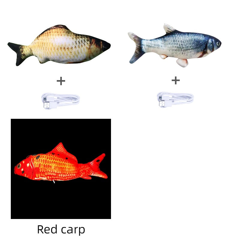 Electric Flopping Fish Toy for Cats – No Catnip, USB Rechargeable, Interactive Realistic Fish Simulation