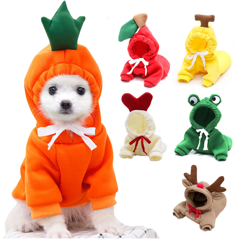 Cute Character Pet Hoodie | Warm Fleece Sweater for Small Dogs & Cats
