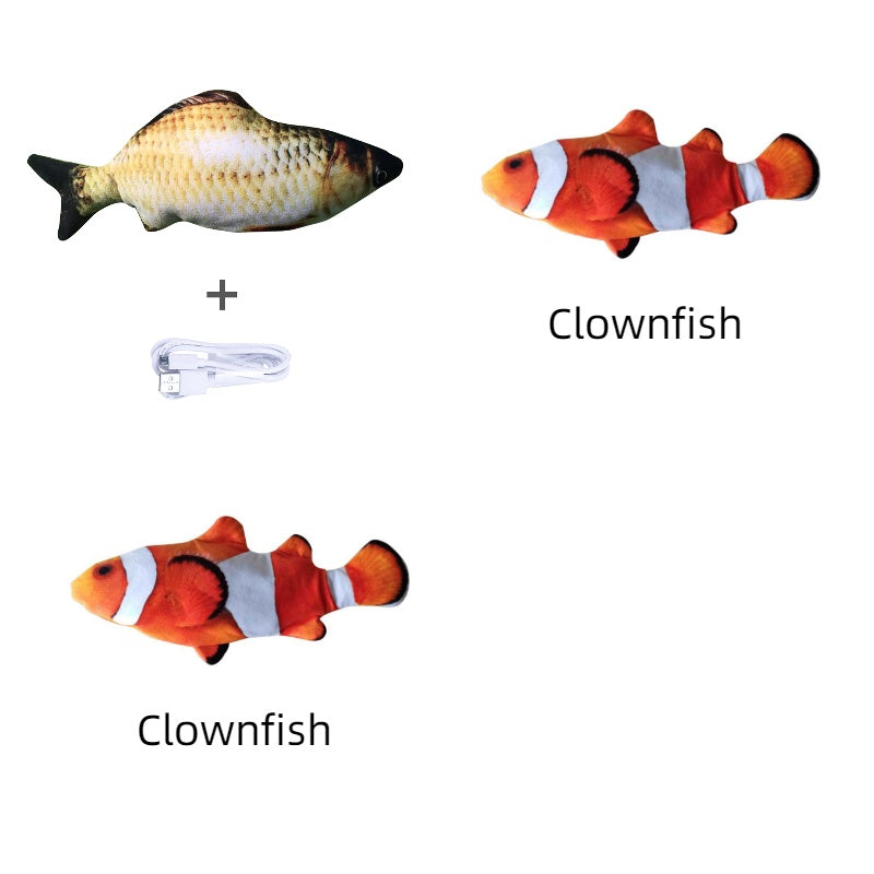 Electric Flopping Fish Toy for Cats – No Catnip, USB Rechargeable, Interactive Realistic Fish Simulation