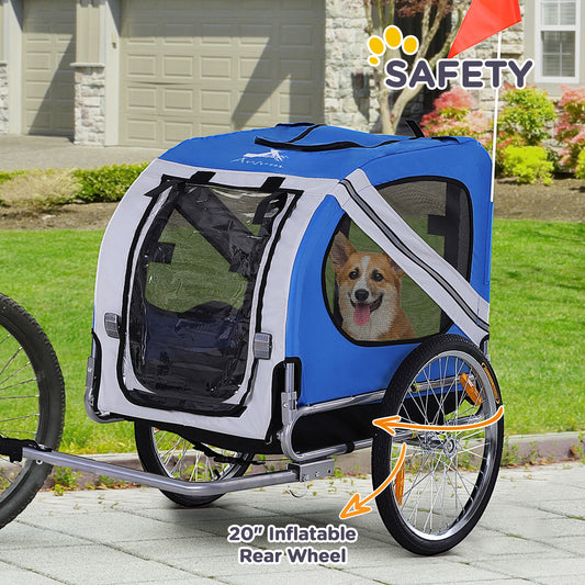 Aosom Foldable Dog Bike Trailer | Off-Road Pet & Cargo Carrier