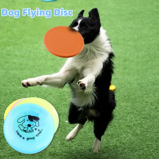 Durable Silicone Flying Disc for Dogs and Cats – Interactive Chew-Resistant Pet Toy, Frisbee for Training and Play
