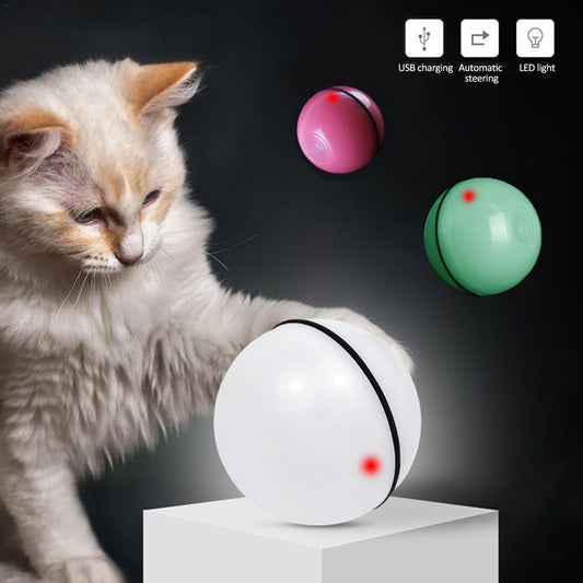 LED Laser Rolling Ball – Electronic Interactive Toy for Cats